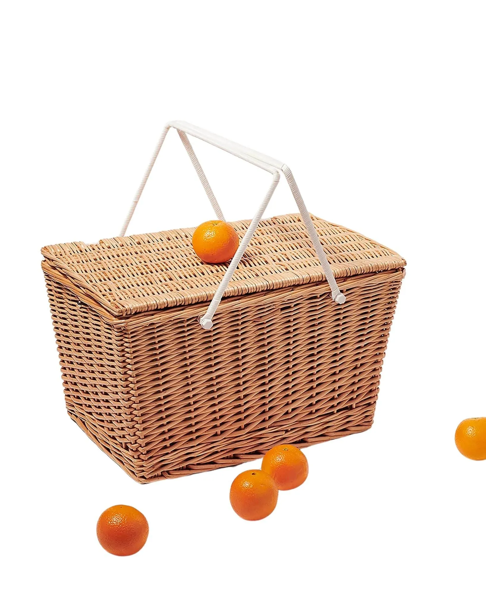 Large Picnic Cooler Basket Natural