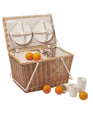 Large Picnic Cooler Basket Natural