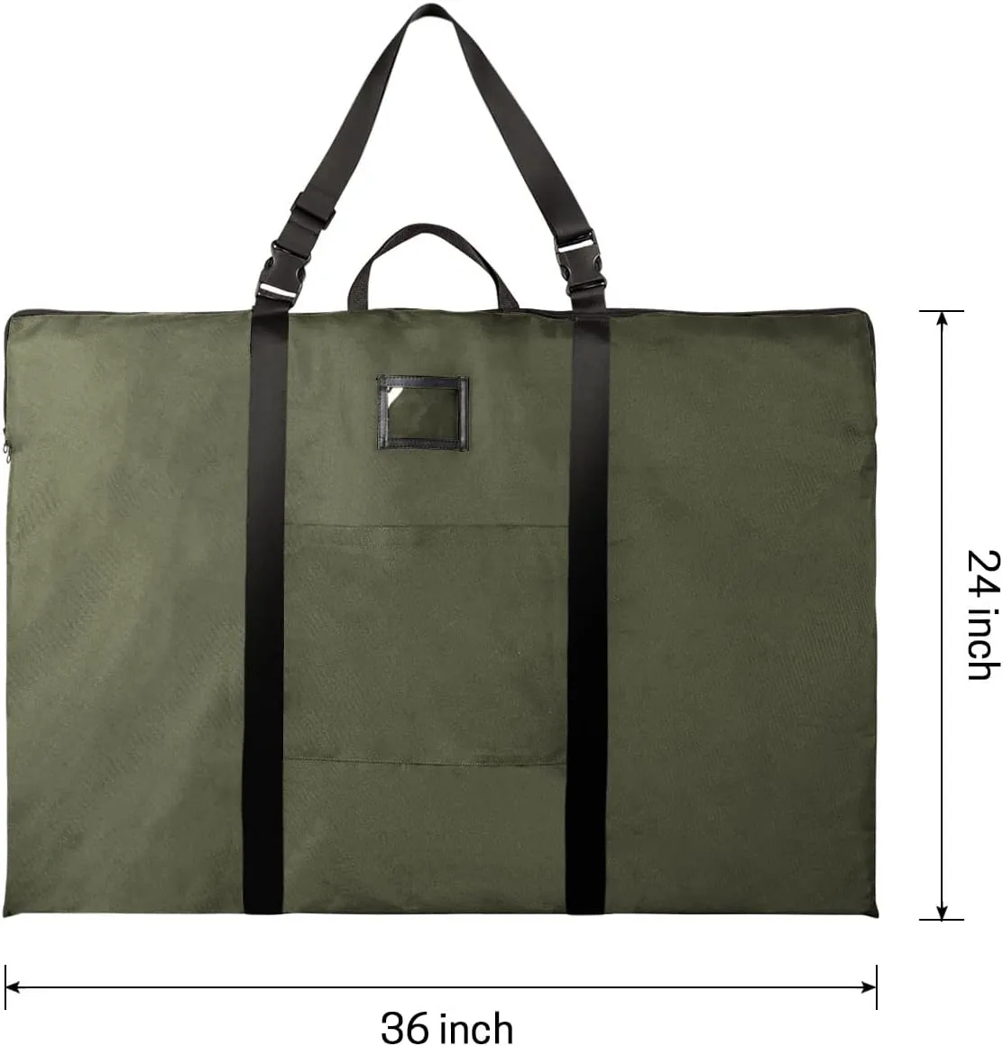 Large Size Art Portfolio Bag with Nylon Shoulder, 24 x 36 inches Light Weight Poster Storage Bag Board Holder with Handle and Zipper for Poster, Sketching and Drawing