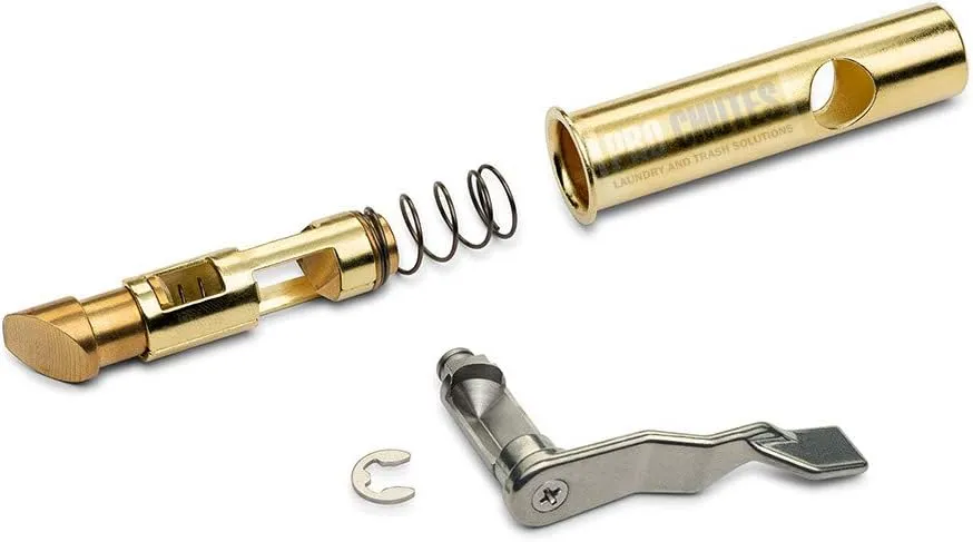 Laundry & Trash Chute Thumb Latch Trigger Plunger - Side Hinged Door Handle 1-3/4, & 1-23/32 Inch Backset Copper Tubular Part for Wilkinson & Other Manufacture Linen Stainless Steel (Galvan.)