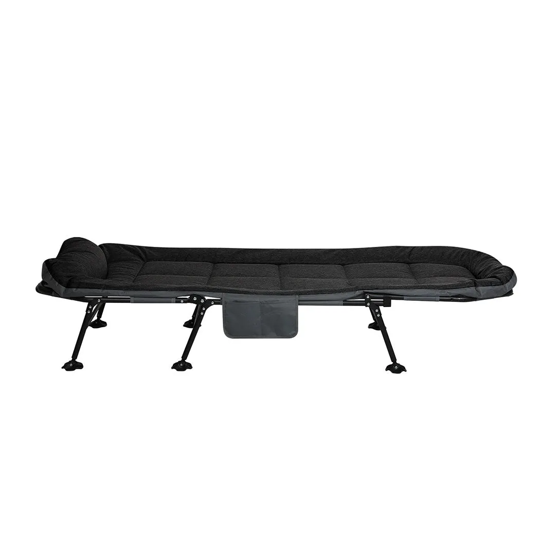 Levede Folding Camping Bed Camp Cots Black-QLD_Rural