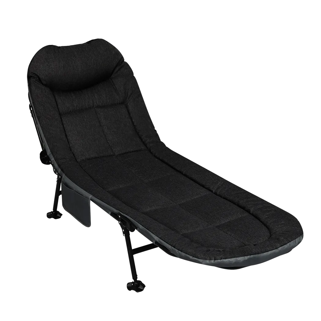 Levede Folding Camping Bed Camp Cots Black-QLD_Rural
