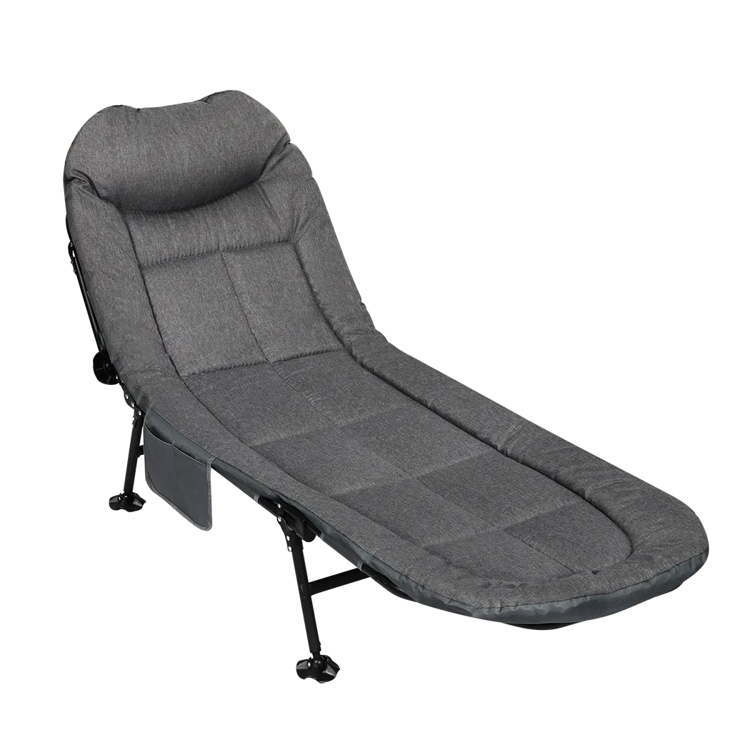 Levede Folding Camping Bed Camp Cots Dark Grey-NSW_Rural