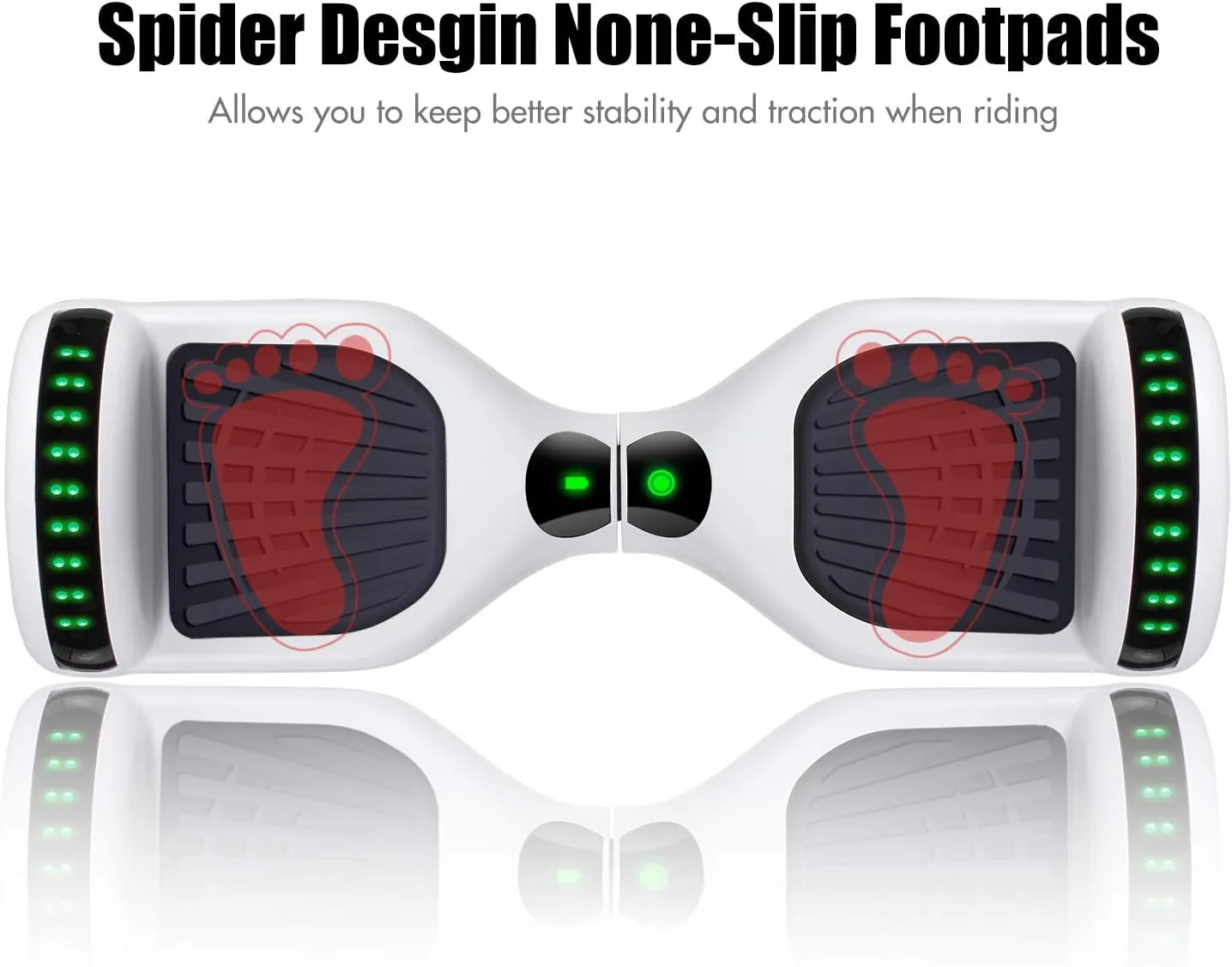 LIEAGLE Hoverboard, 6.5" Self Balancing Scooter Hover Board with Bluetooth Wheels LED Lights for Kids Adults