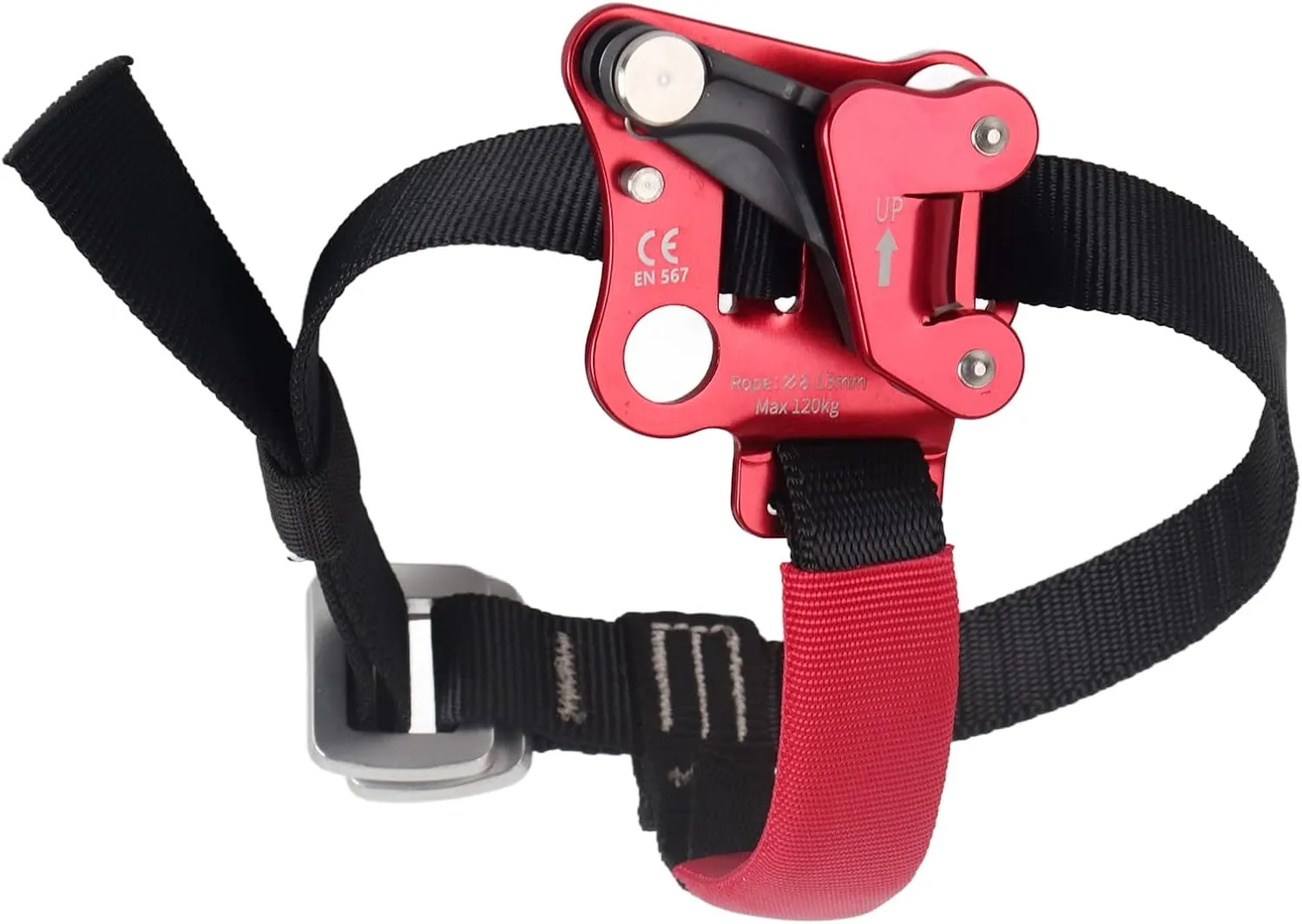 life Aviation Aluminum Alloy Left/Right Foot Ascender Riser Outdoor Rock Climbing Mountaineering for Rock Climbing Mountaineering(Right Foot Riser/Silver)