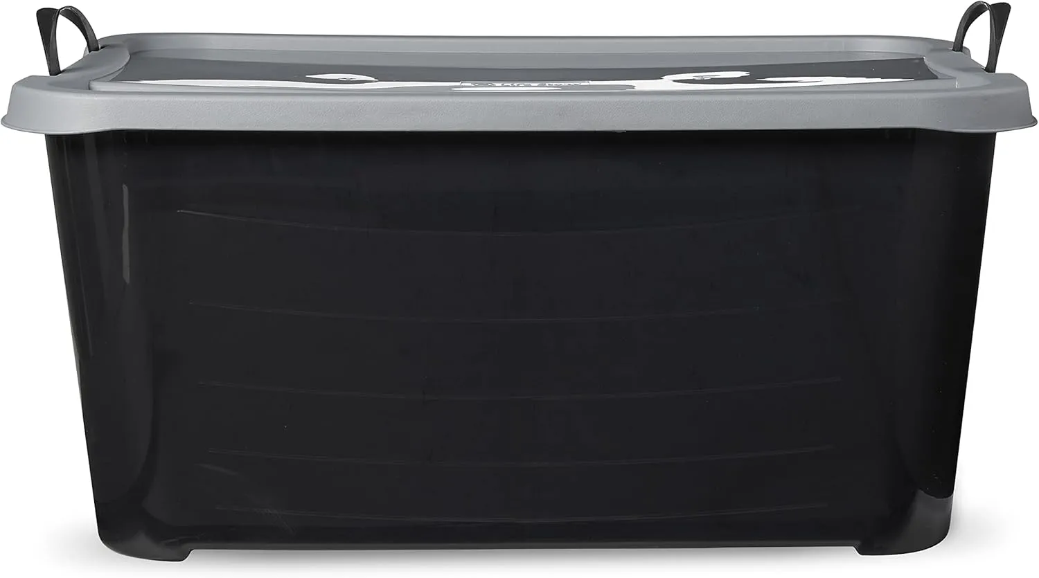 Life Story 6-Pack Plastic Storage Bins with Lids, Black & Gray, 55 Quart - Stackable, Heavy-Duty Tote Containers for Home, Garage or Moving, Secure Snap-Lock Lid & Built-In Handles for Easy Carrying