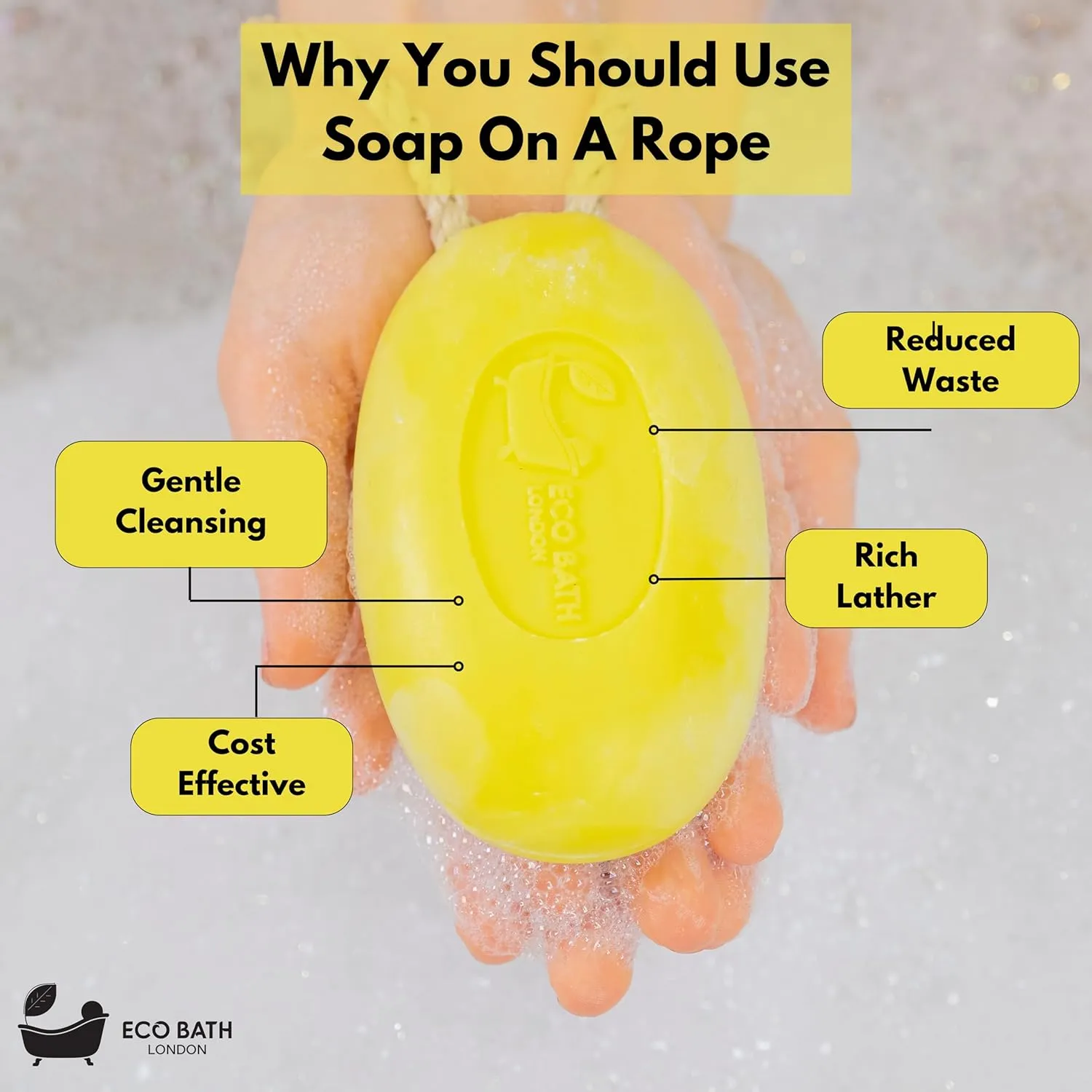 Lime Soap on a Rope – Made in France – Traditionally Crafted Natural, Skin-Friendly, Long-Lasting & Moisturizing Soap 7.76 oz (220 g) (Lime)