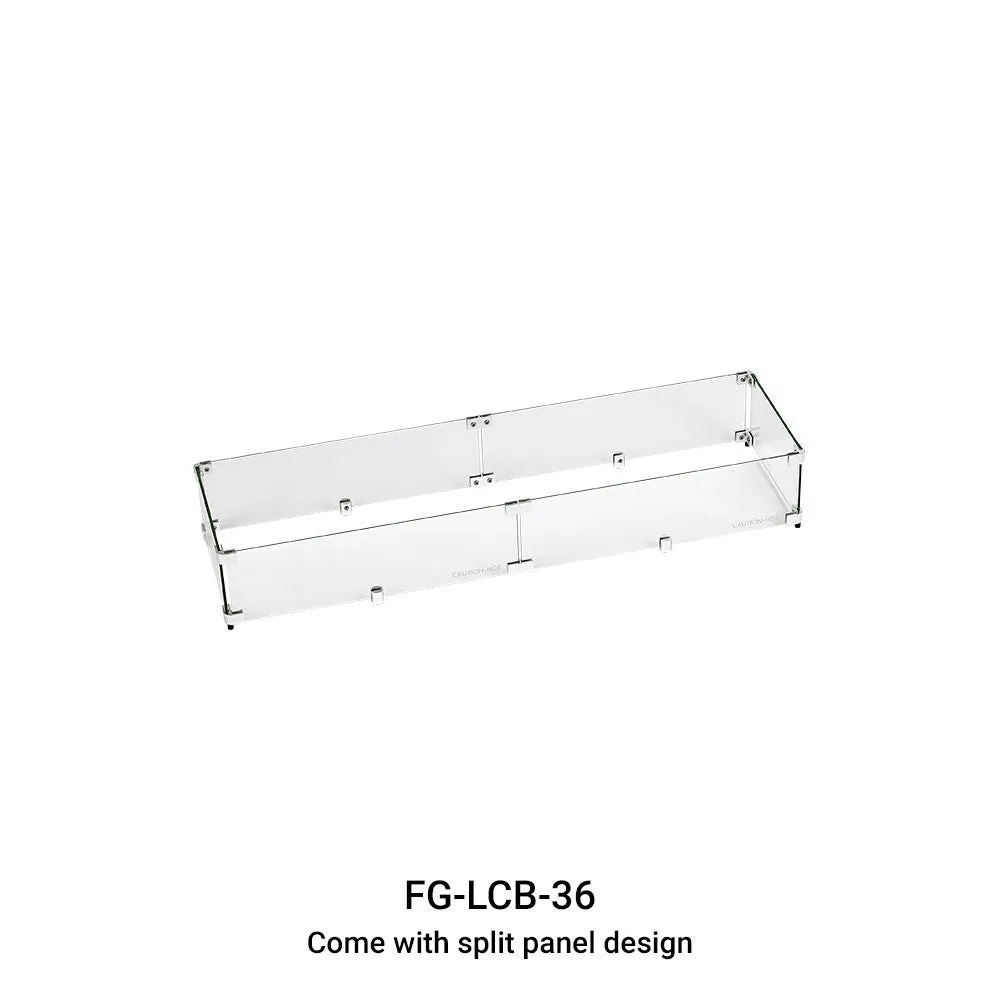 Linear Fire Table Fire Wind Guard 60 x 6