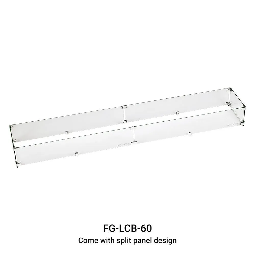 Linear Fire Table Fire Wind Guard 60 x 6