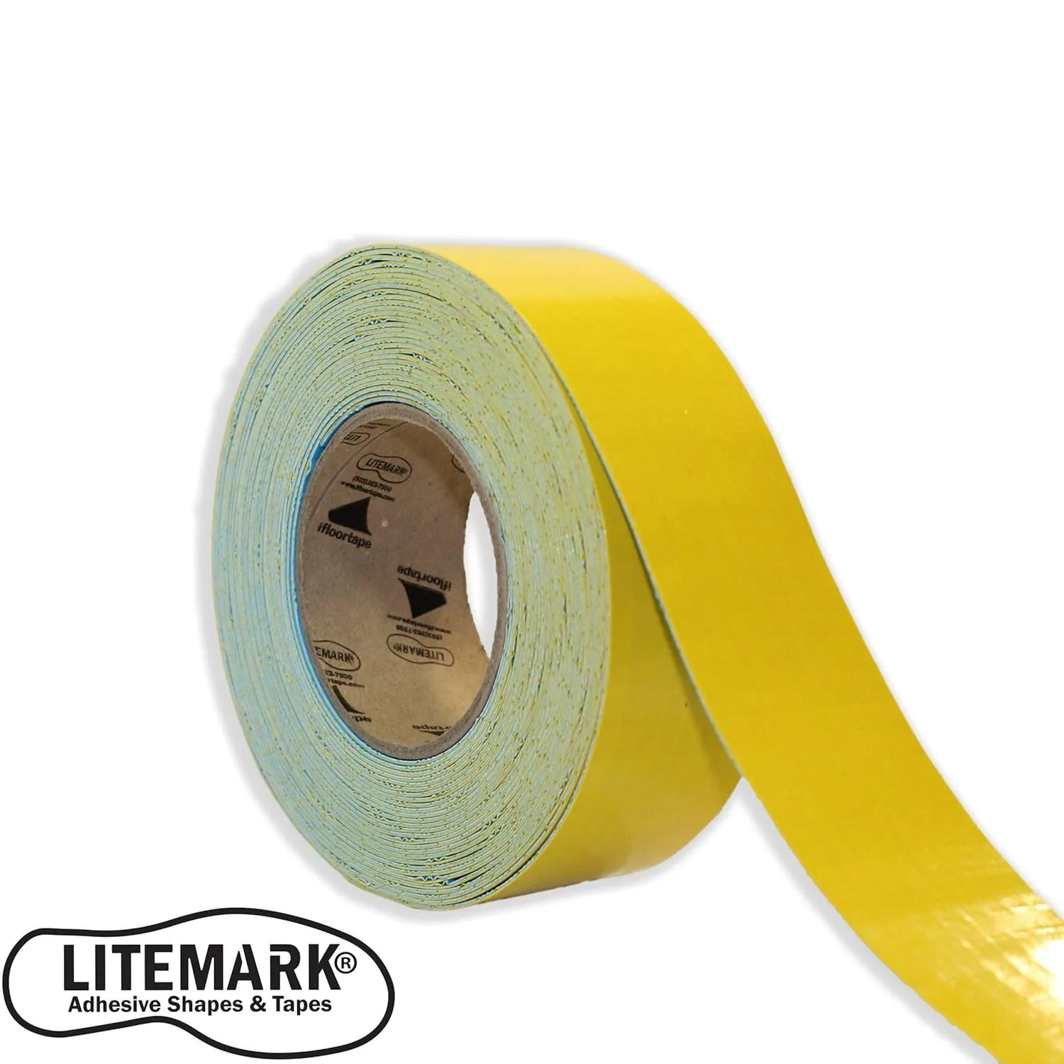LiteMark Smooth Floor Marking Tape, EC-700 Heavy Duty Thick, Easy to Keep Clean, Warehouse, Yellow (3 Inch X 18 Feet)