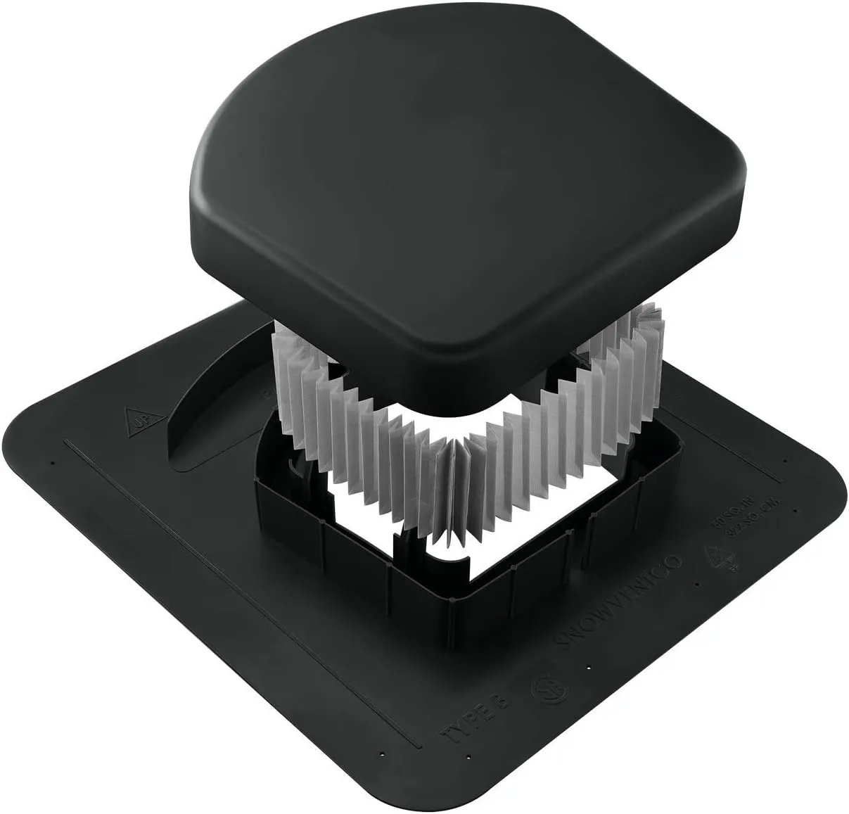 Lower Roof Intake Vent, 50 sq. in. (Black)