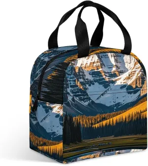 Lunch Bag for Women Men Rocky Mountain Range Lunch Box Lunch Tote Bag Small Leakproof Cooler for Work Picnic Travel
