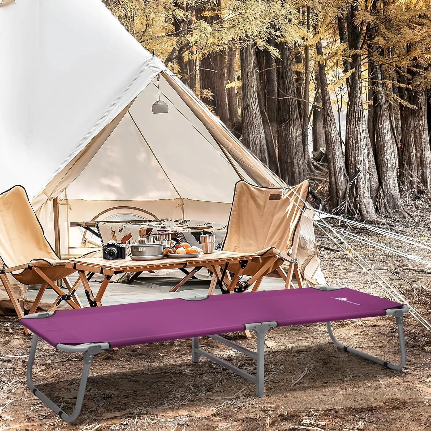 Magshion Portable Military Fold Up Camping Bed Cot   Free Storage Bag- 7 Colors
