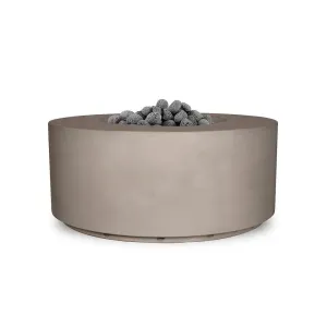 Manhattan Cylinder Round Fire Table - Concrete (GFRC)