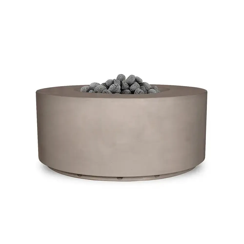 Manhattan Cylinder Round Fire Table - Concrete (GFRC)