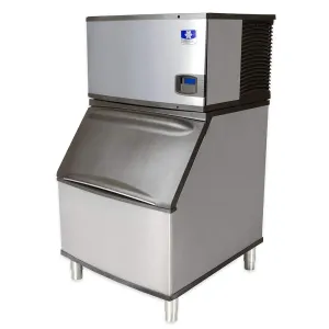 Manitowoc ID-0302A_B-400 310 Lb Air-Cooled Full Cube Ice Machine w/ Storage Bin