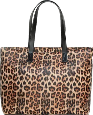 Manuela Cool Clutch Brown Leopard Print Large Cooler Bag Tote