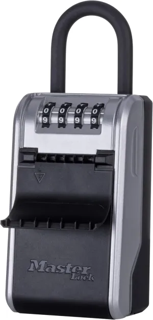 Master Lock Large Key Lock Box with Code, Key Safe for Property Managers Serving Tenants and Guests, Dial Combination Lock Box with Removable Shackle for Indoor or Outdoor Use, 5480EC