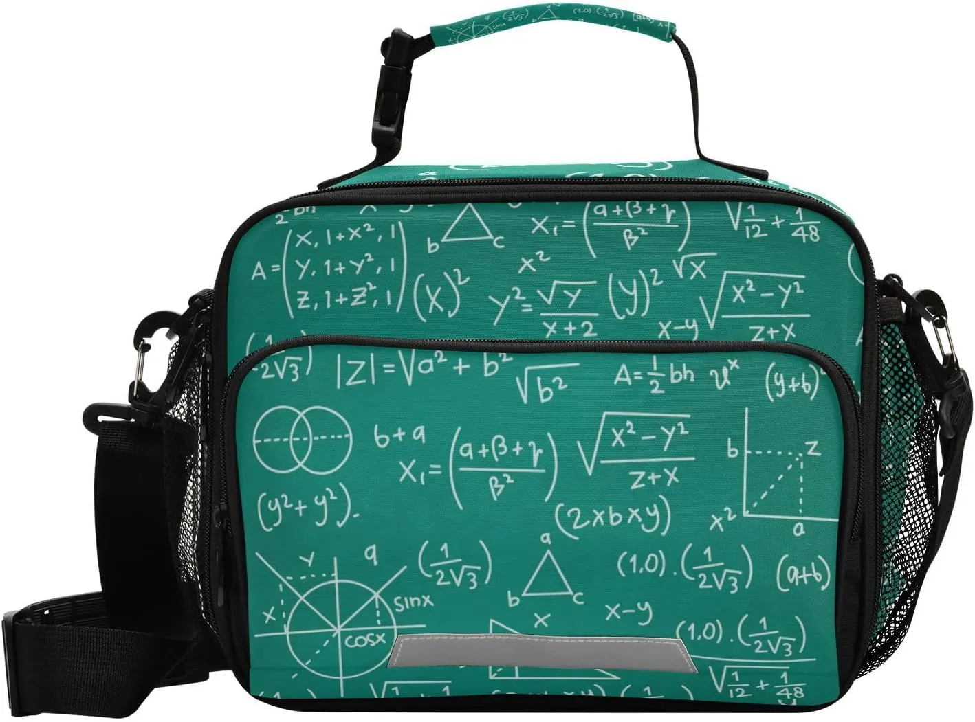 Mathematical Equations Lunch Bag for Women Men Numerical Symbol Insulated Cooler Tote Bag with Adjustable Shoulder Strap Large Capacity Reusable Leakproof Picnic Lunch Box Outdoor for Adult Office