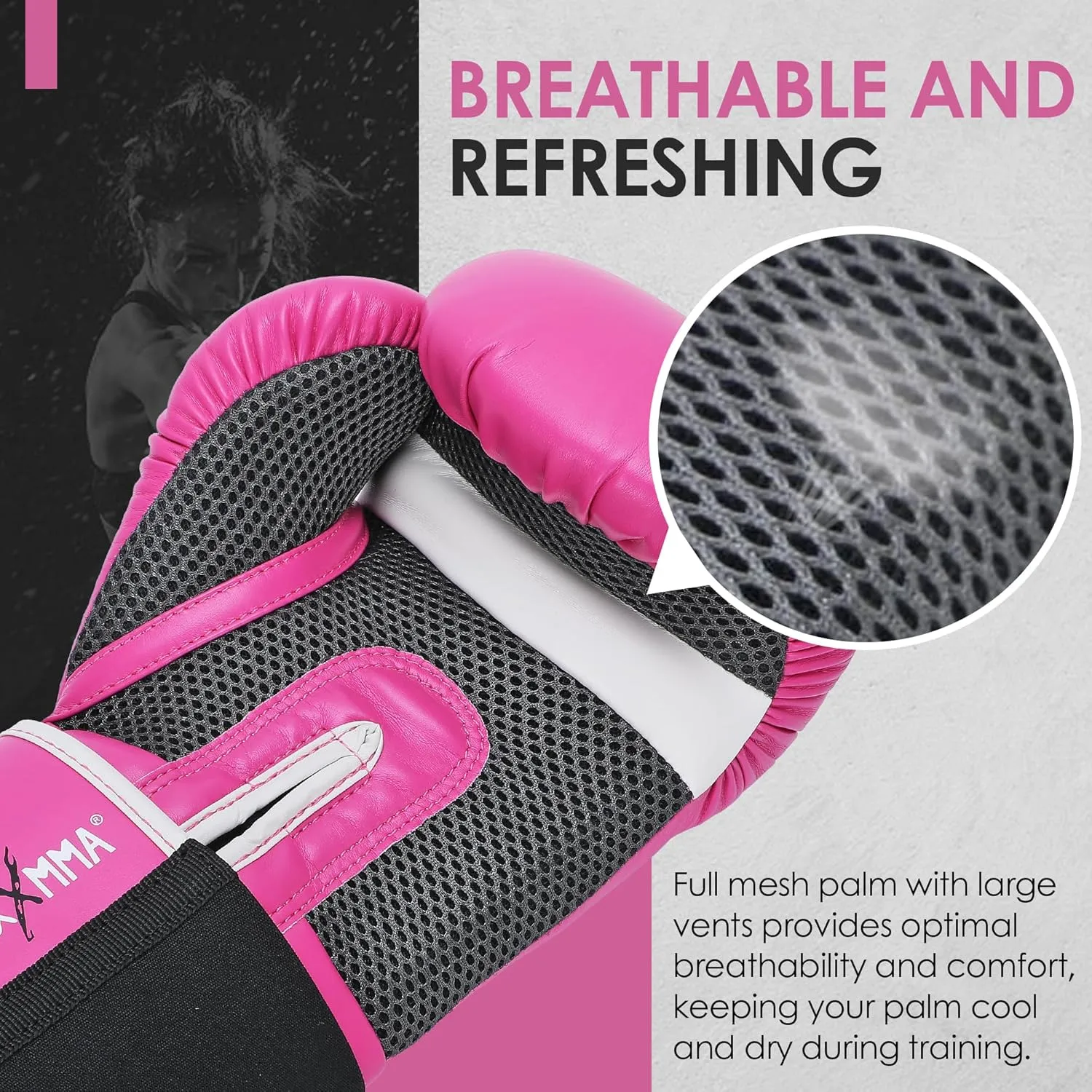MaxxMMA Pro Style Boxing Gloves for Men & Women, Training Heavy Bag Workout Mitts Muay Thai Sparring Kickboxing Punching Bagwork Fight Gloves