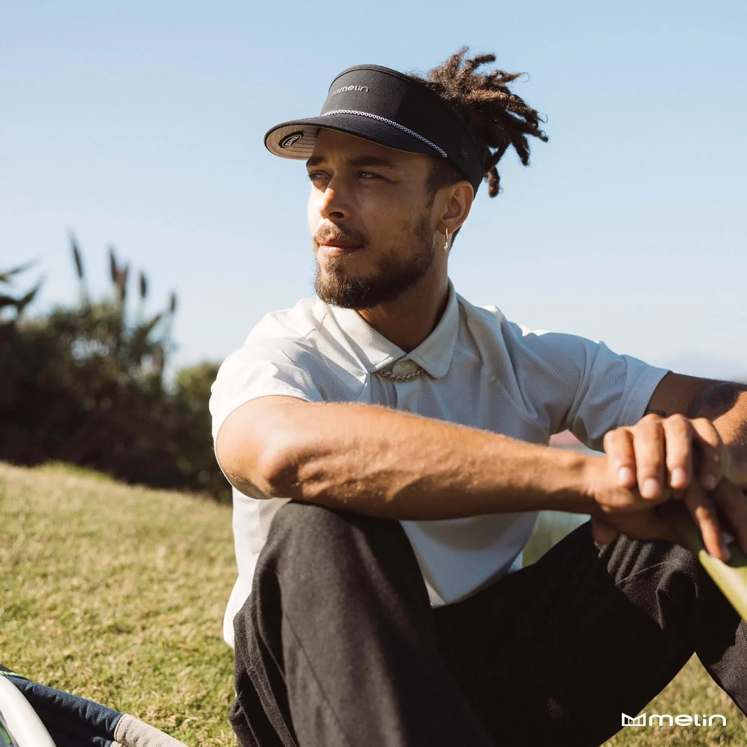 melin Coast Hydro, Mens Sun Visor, Sun Hats for Women & Men, Water-Resistant, Golf, Running, Workout, or Beach Hat