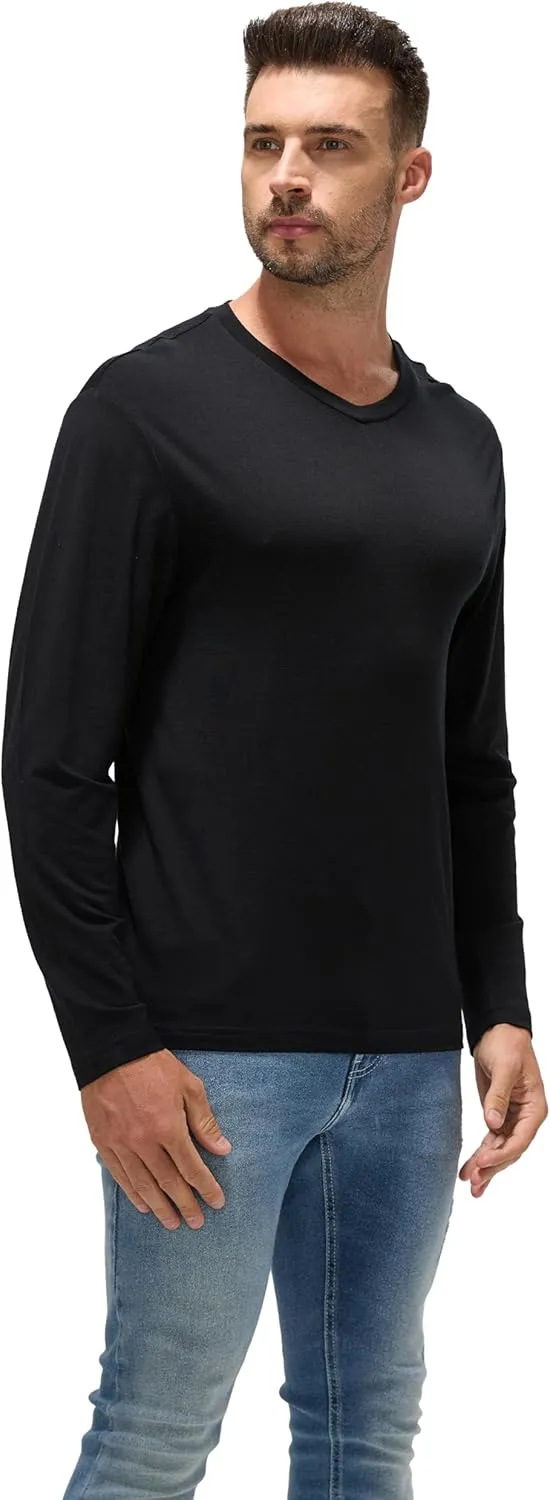 Men's 100% Superfine Merino Wool Base Layer - All-Season Smart Odor-Free for Spring Outdoors