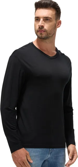 Men's 100% Superfine Merino Wool Base Layer - All-Season Smart Odor-Free for Spring Outdoors