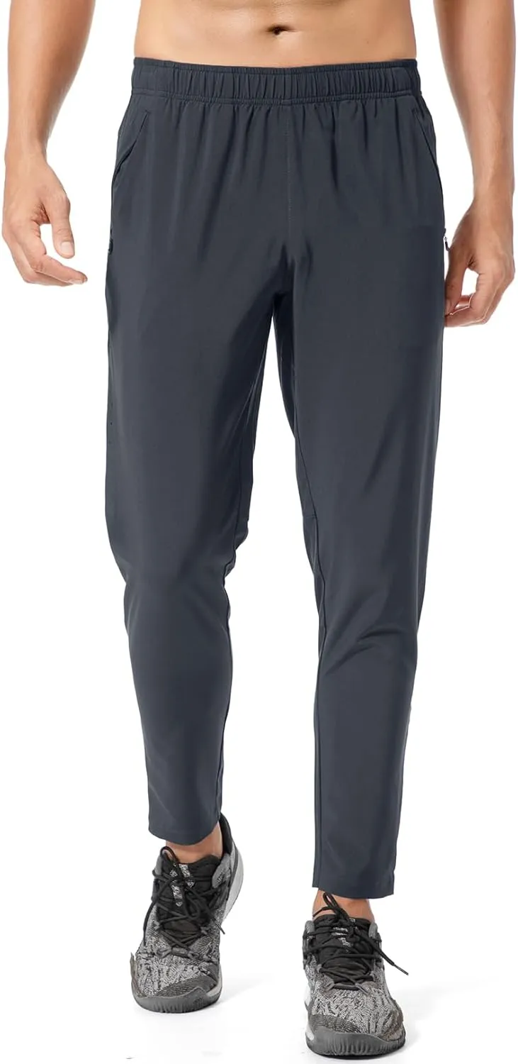 Mens Sweatpants with Pockets, Mens Quick Dry Joggers, Lightweight Athletic Pants for Men, Waterproof Running Pants