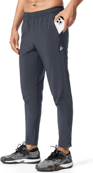 Mens Sweatpants with Pockets, Mens Quick Dry Joggers, Lightweight Athletic Pants for Men, Waterproof Running Pants