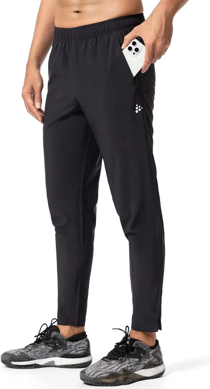 Mens Sweatpants with Pockets, Mens Quick Dry Joggers, Lightweight Athletic Pants for Men, Waterproof Running Pants
