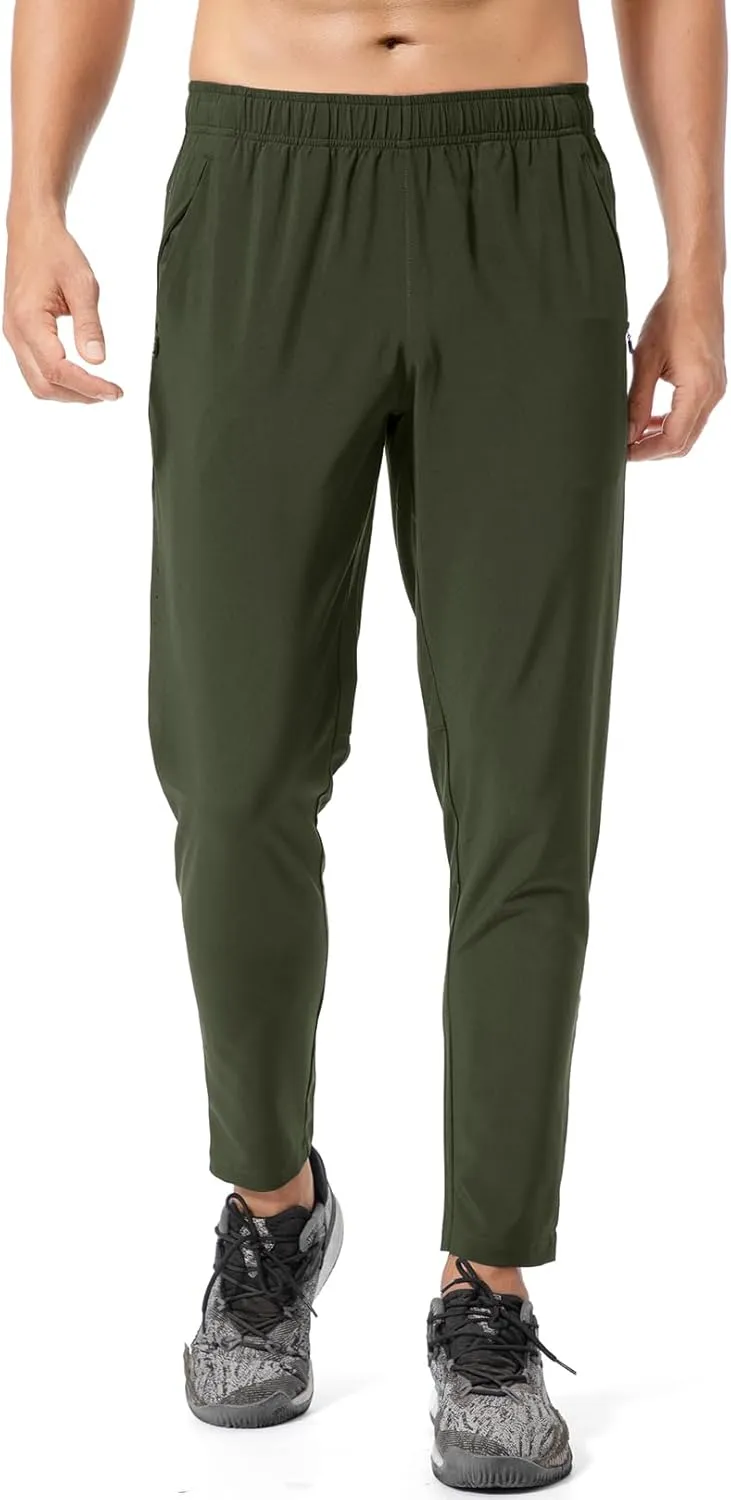 Mens Sweatpants with Pockets, Mens Quick Dry Joggers, Lightweight Athletic Pants for Men, Waterproof Running Pants