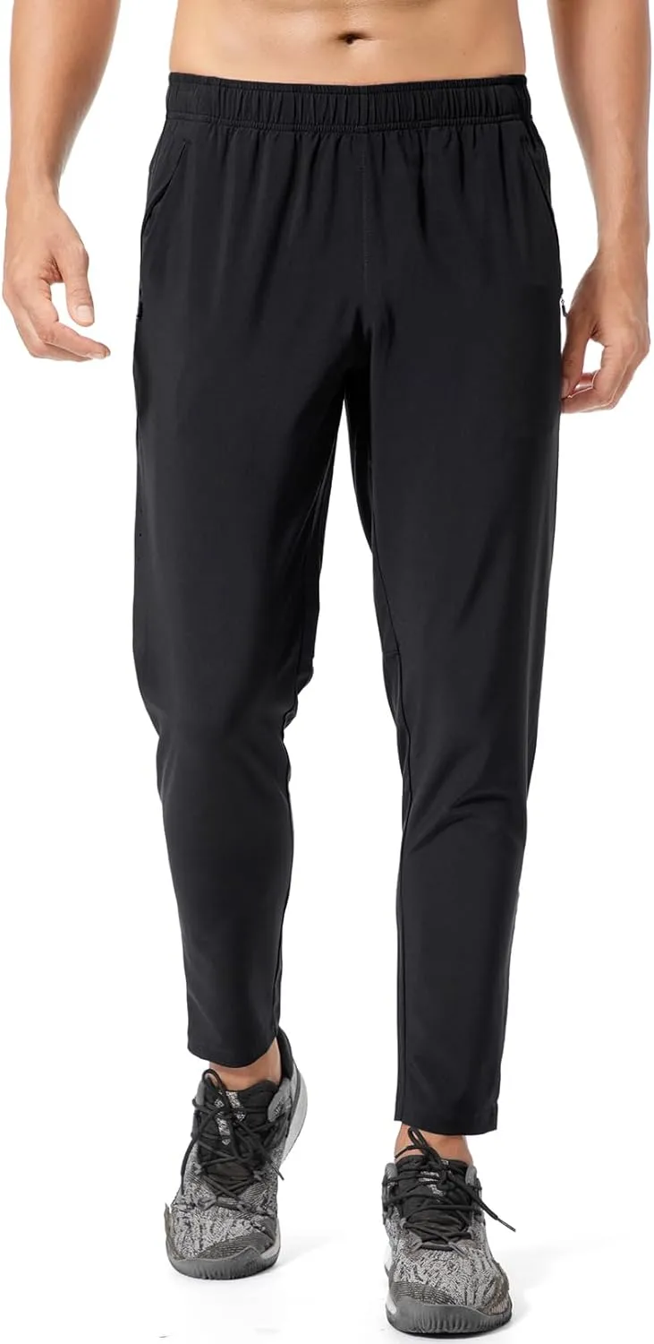 Mens Sweatpants with Pockets, Mens Quick Dry Joggers, Lightweight Athletic Pants for Men, Waterproof Running Pants