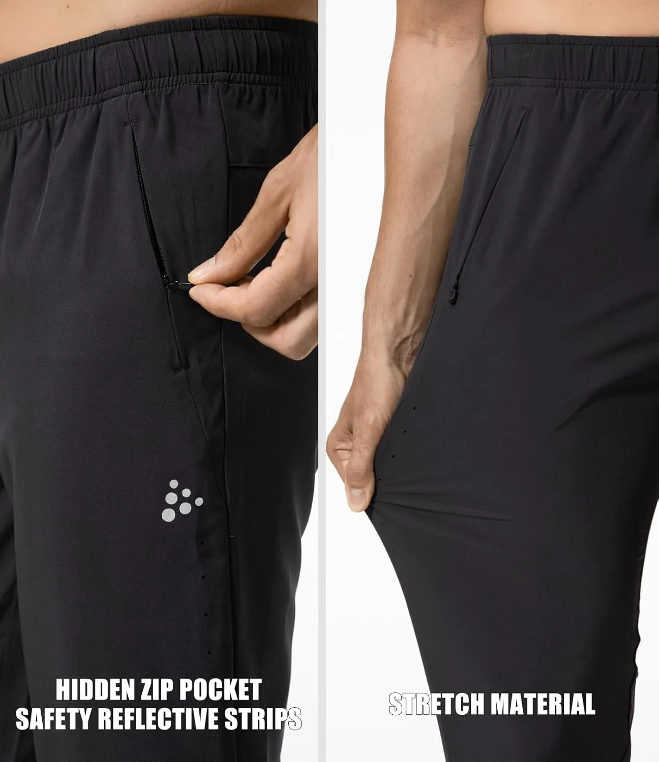 Mens Sweatpants with Pockets, Mens Quick Dry Joggers, Lightweight Athletic Pants for Men, Waterproof Running Pants