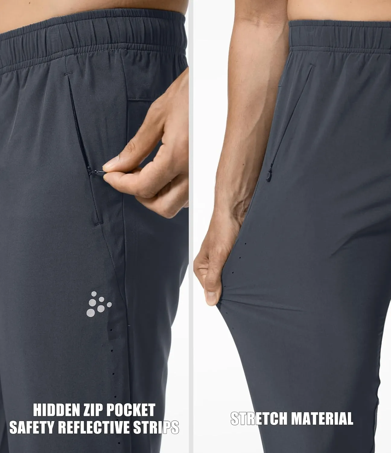Mens Sweatpants with Pockets, Mens Quick Dry Joggers, Lightweight Athletic Pants for Men, Waterproof Running Pants