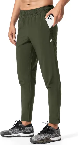Mens Sweatpants with Pockets, Mens Quick Dry Joggers, Lightweight Athletic Pants for Men, Waterproof Running Pants