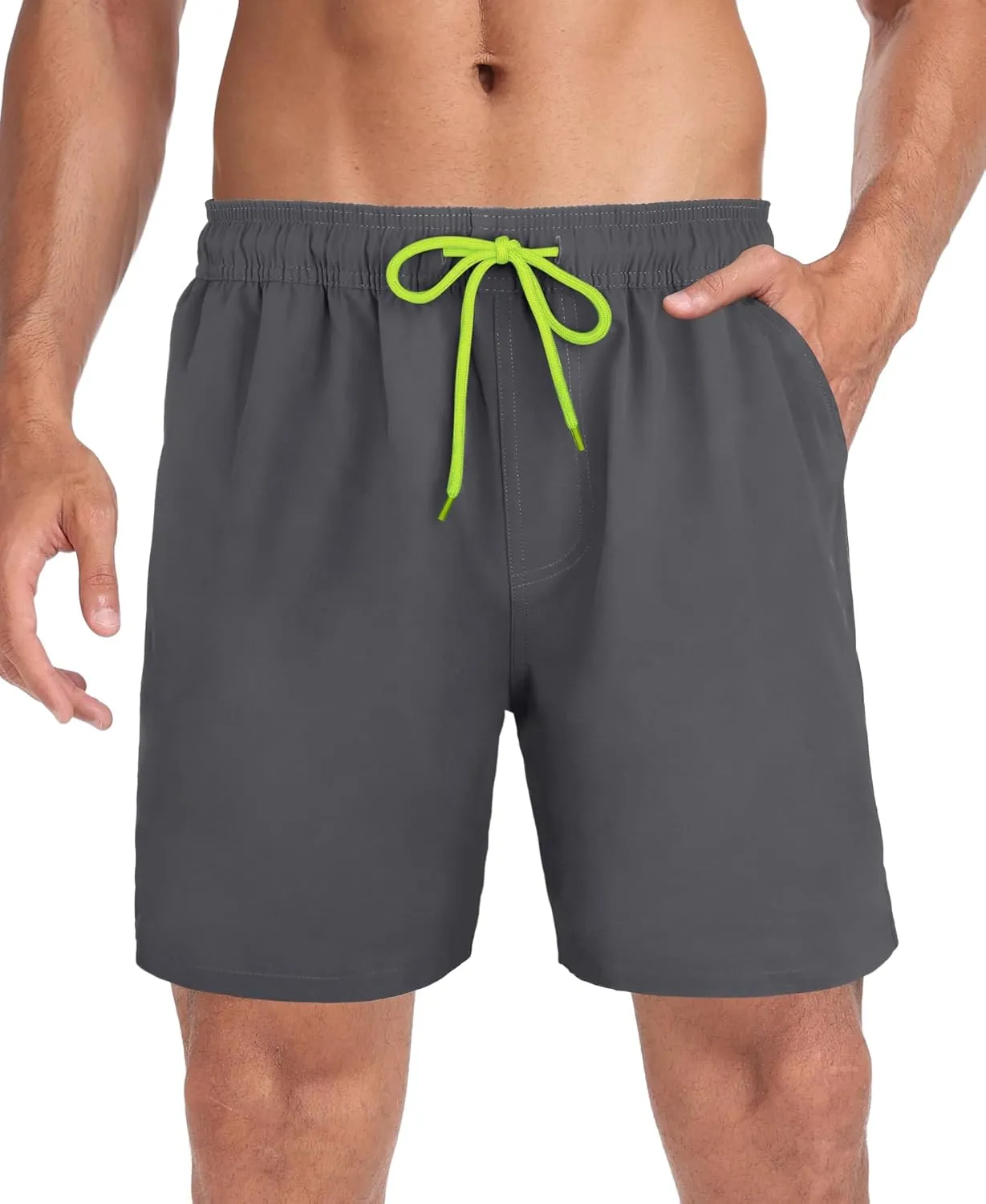 Mens Swim Trunks 7" Quick Dry Swim Shorts Swimsuit Swimming Trunks Swimwear with Pockets