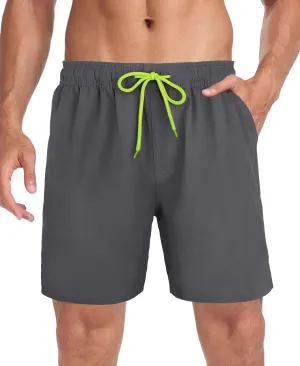 Mens Swim Trunks 7" Quick Dry Swim Shorts Swimsuit Swimming Trunks Swimwear with Pockets