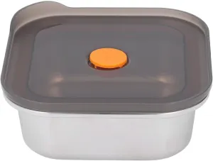 Metal Food Container, Stainless Steel Food Storage Container Leak Proof Sinking Lid for Restaurant (500ml)