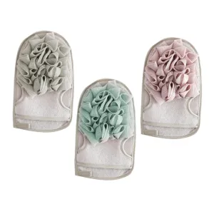Mikinona Bath Gloves 3pcs Set Exfoliating Body Scrubber Shower Scrubber for Cleaning