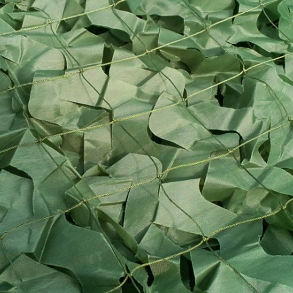 Military Camo Netting Outdoor Jungle UV Resistant Shade Camouflage Net for Camping Hunting Shooting Blind Watching Hide Children Party Decorations - Green