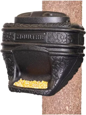Moultrie Feed Bin - Gravity-Fed 6-Gallon Feed Bin - Easy Tree/Post Mount -40 lb Capacity - Ideal for Corn & Protein Pellets