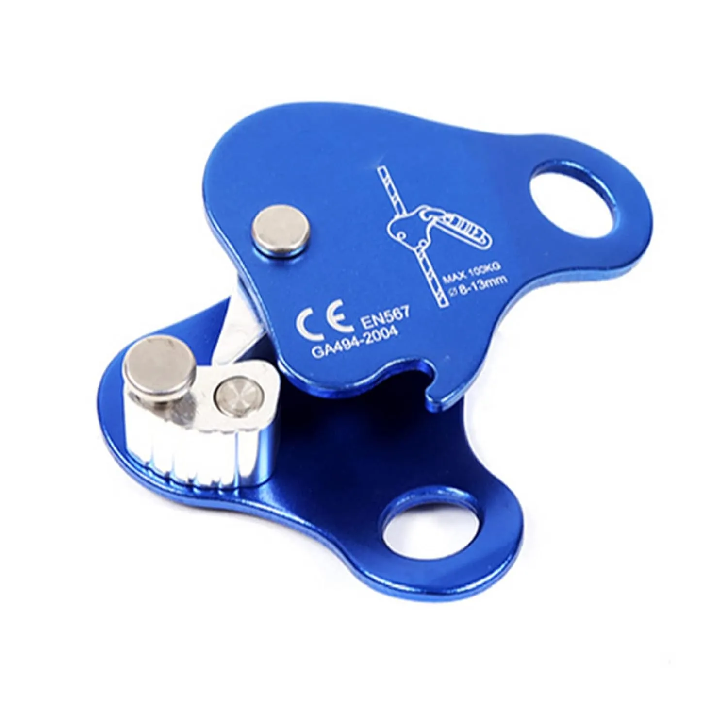 Movable Auto Locking Rope Grab | Aluminum Lightweight Alloy for Rock Climbing/Caving/High Altitude Work | Fall Prevention Ascender with 100kg Pulling Force | Fits 8-13mm