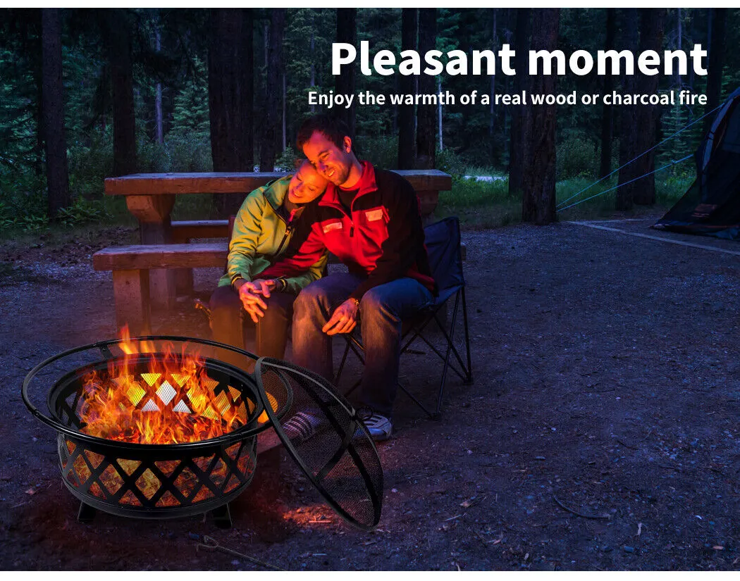 Moyasu Fire Pit With Mesh Cover
