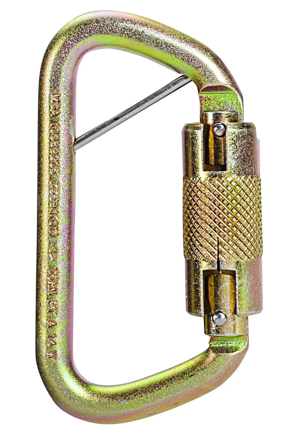 MSA SRCC413 Steel Auto-Locking Carabineer, 9/16" Gate, 4.18" Length