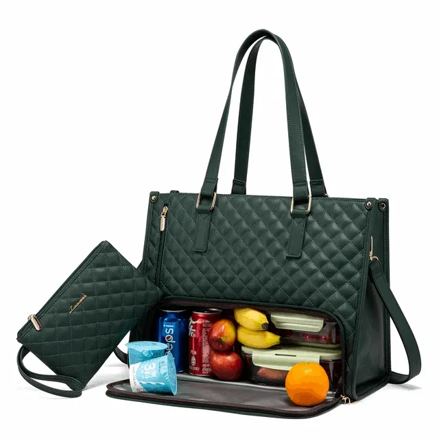 Multi-Functional Quilted Shoulder Bag – Large Capacity Handbag with Built-In Cooler