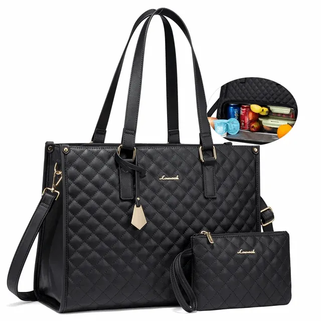 Multi-Functional Quilted Shoulder Bag – Large Capacity Handbag with Built-In Cooler
