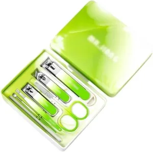 Nail Clippers Kit 7 Piece Nail Clipper Set Stainless Steel Home Manicure, Gradient Color Portable Nail Clipper Set, Dead Skin Trimming Tool Pedicure Tools for Feet(Green)