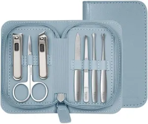Nail Clippers Kit Nail Clipper Set Stainless Steel Green Home Nail Clipper, Portable Nail Clipper Set, Dead Skin Trimming Tool Set 7 Piece Set Pedicure Tools for Feet
