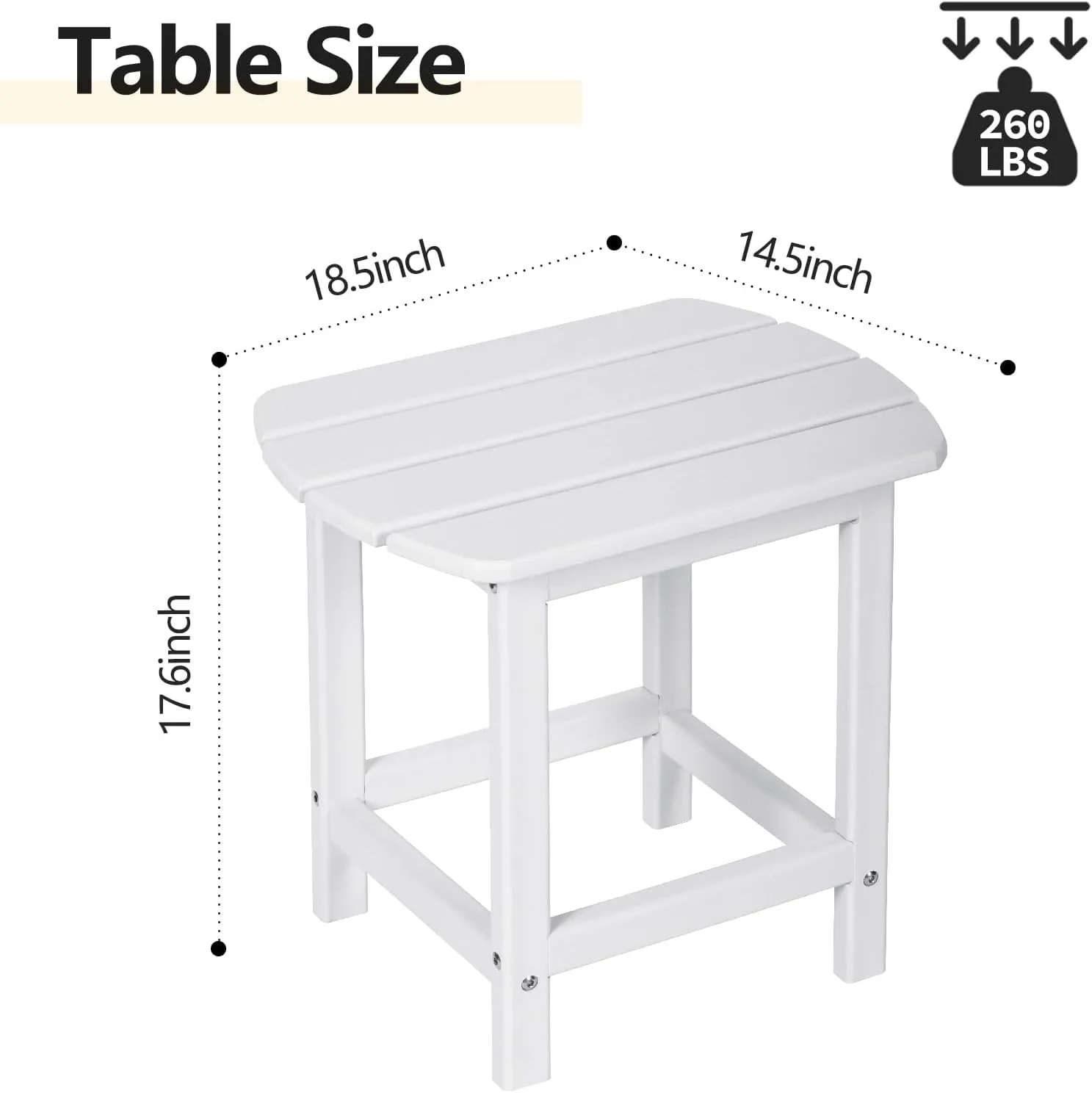 nalone Adirondack Chairs with Table Set, Folding Adirondack Chair Set of 2 with Cushions with Outdoor Side Table, HDPE Plastic Patio Chairs with End Table for Outdoor, Fire Pit, Deck (White)