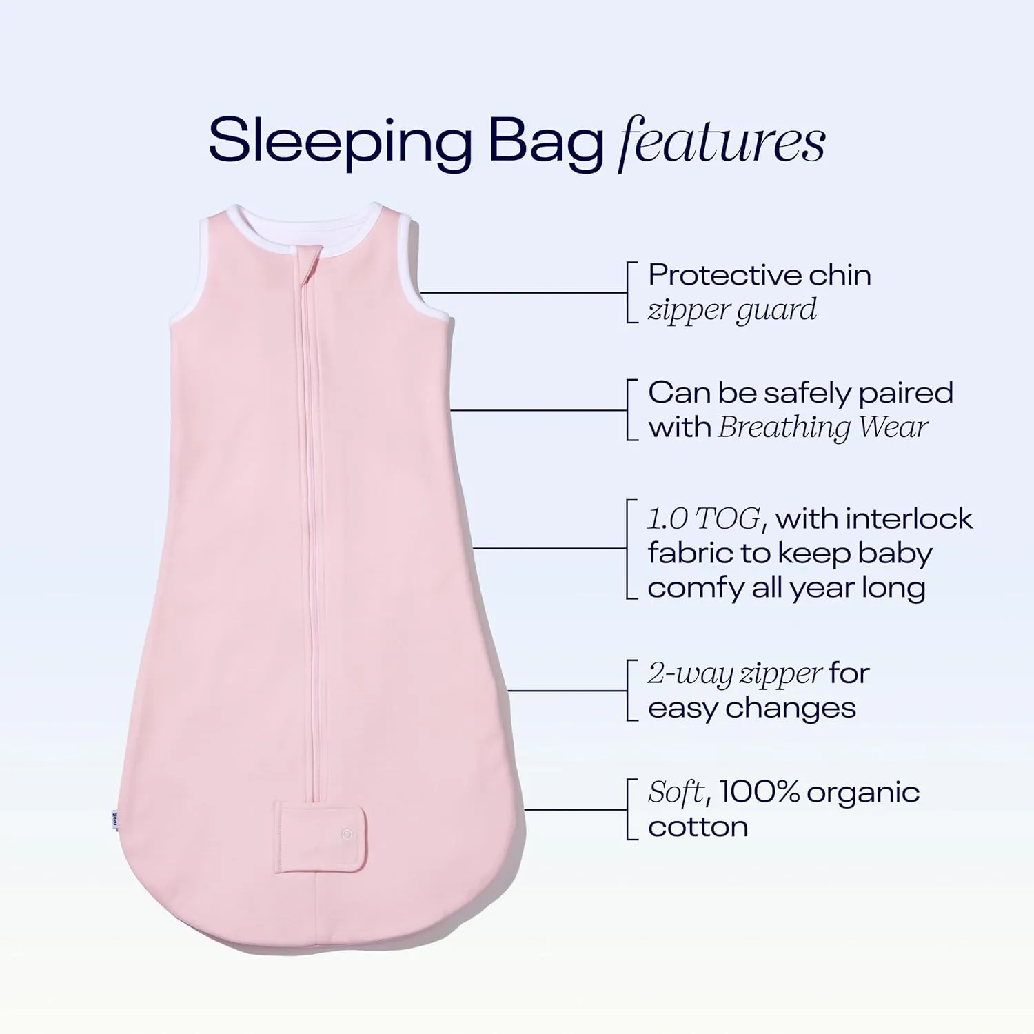 Nanit Sleep Wear Sleeping Bag - Large, Rose Pink